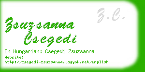 zsuzsanna csegedi business card